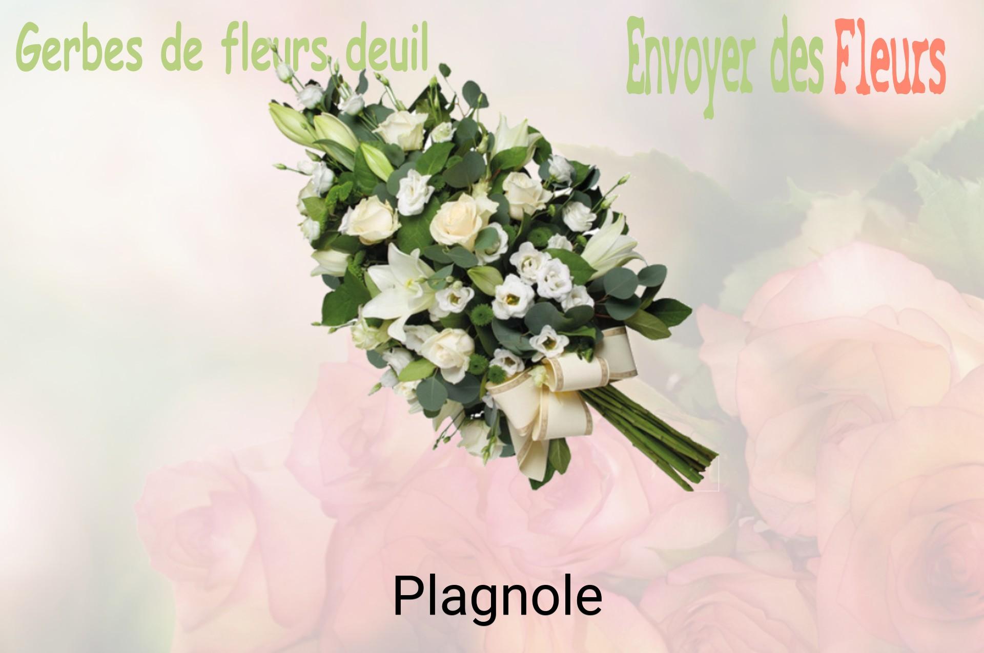 Gerbe de fleurs de deuil livrée à Plagnole